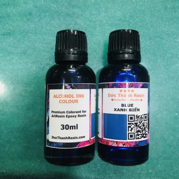 Màu Alcohol Ink pha Epoxy Resin tạo hiệu hứng loang và kéo sợi 30ml - Màu BLUE - Xanh biển